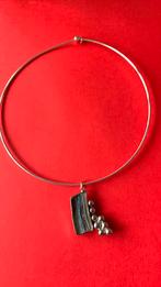 Zilveren spang met abalone hanger, Ophalen of Verzenden, Nieuw, Zilver