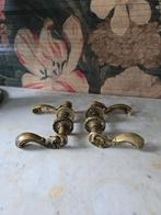 Antiek messing deurklink deurkruk, Antiek en Kunst, Ophalen of Verzenden