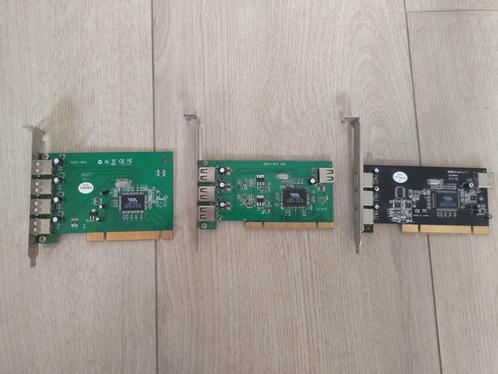 3x USB 2.0 kaarten PCI, Computers en Software, Vintage Computers, Ophalen of Verzenden