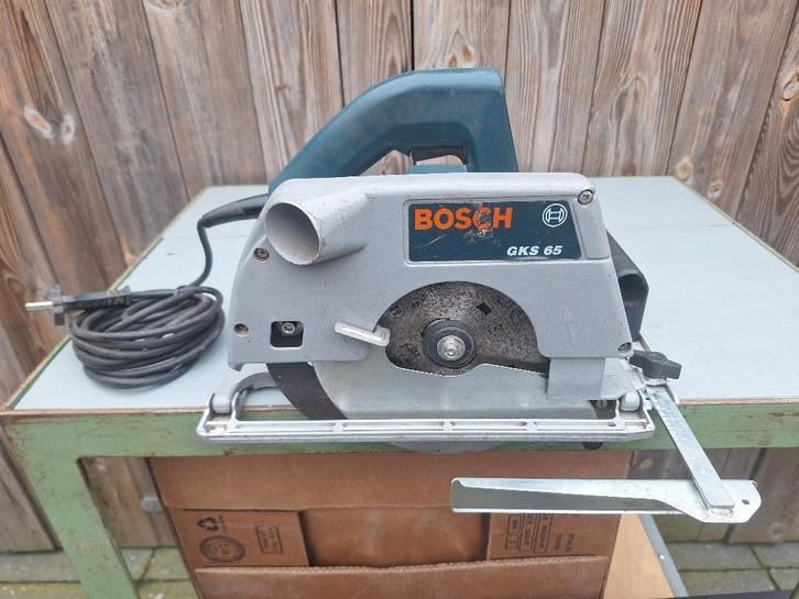 Bosch GKS65 cirkelzaag, Doe-het-zelf en Verbouw, Gereedschap | Zaagmachines, Gebruikt, Cirkelzaag, 1200 watt of meer, 30 tot 70 mm