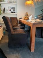 Eetkamerstoelen antraciet, Huis en Inrichting, Stoelen, Ophalen, Gebruikt, Twee, Overige kleuren
