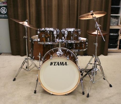 drumstel: tama superstar classic walnut glaze 22/10/12/16/14, Muziek en Instrumenten, Drumstellen en Slagwerk, Zo goed als nieuw