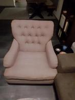 Stoel, Engelse stijl, taupe kleur, Huis en Inrichting, Fauteuils, Ophalen, Zo goed als nieuw, Stof, 50 tot 75 cm