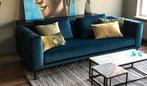 Luxe blauwe velours bank – De Rebellen Club – in prima staat, Huis en Inrichting, Ophalen, Gebruikt, Minder dan 75 cm, Driepersoons