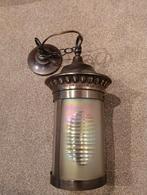 Art Deco Hanglamp met Iriserend glas., Antiek en Kunst, Ophalen of Verzenden
