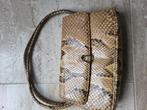 Vintage oude slangen leren tas vintage, Ophalen of Verzenden, Zo goed als nieuw, Bruin, Handtas
