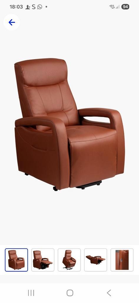 Finlandic Sta-op Relaxstoel ZGAN, Huis en Inrichting, Fauteuils, Zo goed als nieuw, Leer, Metaal, 75 tot 100 cm, 75 tot 100 cm