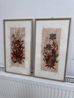 Twee prachtige Vintage droogbloemen schilderijen, Ophalen of Verzenden