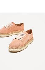 ZARA leren espadrilles ZGAN maat 36/37, Zara, Ophalen of Verzenden, Zo goed als nieuw, Espadrilles of Moccasins