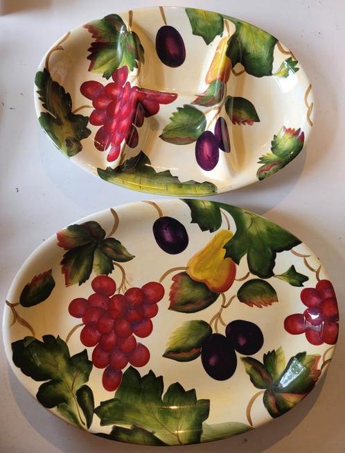 Italiaanse serveerschalen • vintage, Huis en Inrichting, Keuken | Servies, Zo goed als nieuw, Schaal of Schalen, Overige stijlen