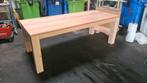 Nieuwe onbehandelde houten tafels 220x100x78, 6 stuks, Zo goed als nieuw, Ophalen