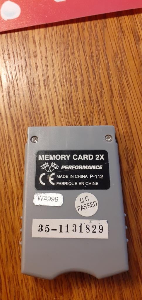 Memory card 2, Ophalen, Geheugenkaart