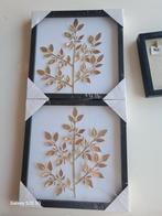 Set van 2 wanddecoraties met gouden bladeren, Ophalen, Minder dan 50 cm, Nieuw, Minder dan 50 cm
