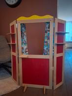 Poppenkast en winkeltje in 1, Kinderen en Baby's, Speelgoed | Houten speelgoed, Ophalen, Zo goed als nieuw