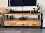 Tv meubel massief mango hout, Ophalen, 150 tot 200 cm, Zo goed als nieuw, Minder dan 100 cm