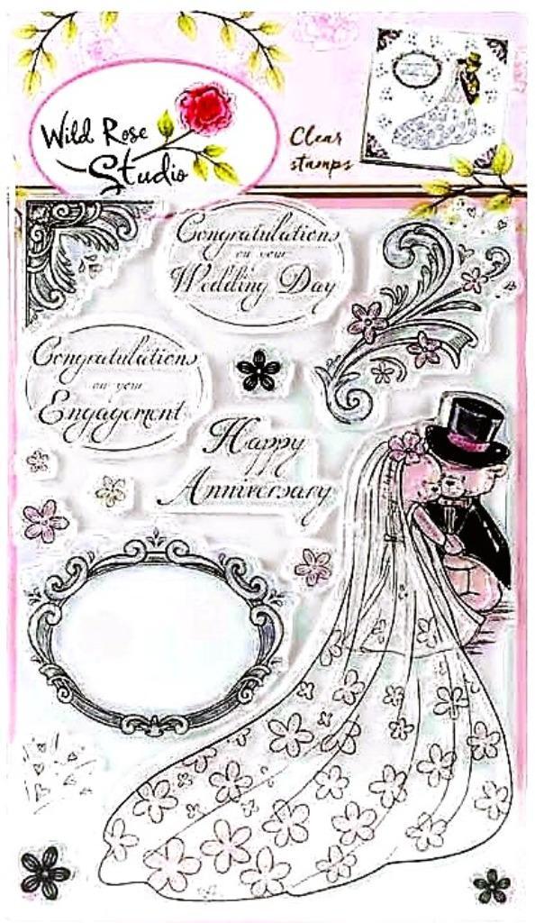Nieuw grote set clear stempels Romantic van Wild Rose Studio, Hobby en Vrije tijd, Stempelen, Nieuw, Clearstamp, Ophalen of Verzenden