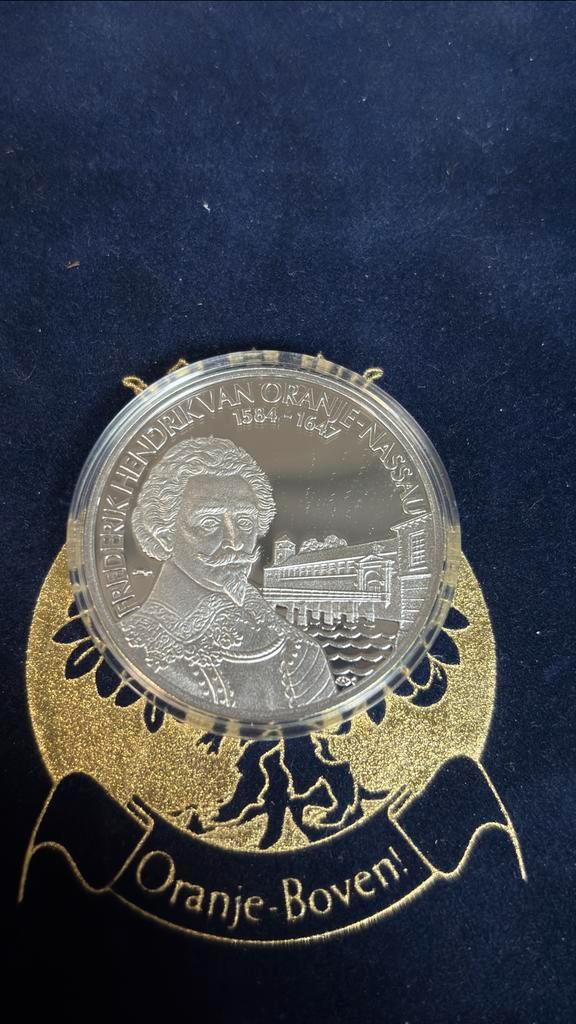 Zilveren Herdenkingsmunt Frederik Hendrik Oranje-Nassau, Postzegels en Munten, Munten | Nederland, Losse munt, Overige waardes