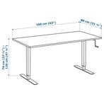 IKEA Skarsta bureau 160x80 - Gebruikt, nette staat, Ophalen of Verzenden, In hoogte verstelbaar, Gebruikt, Stabureau