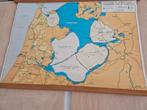 Landkaart afsluiting en ged drooglegging zuiderzee, Ophalen of Verzenden