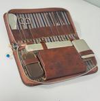 1960 vintage Reis-verzorgings set tas leder mannen lederen, Ophalen of Verzenden, Heren