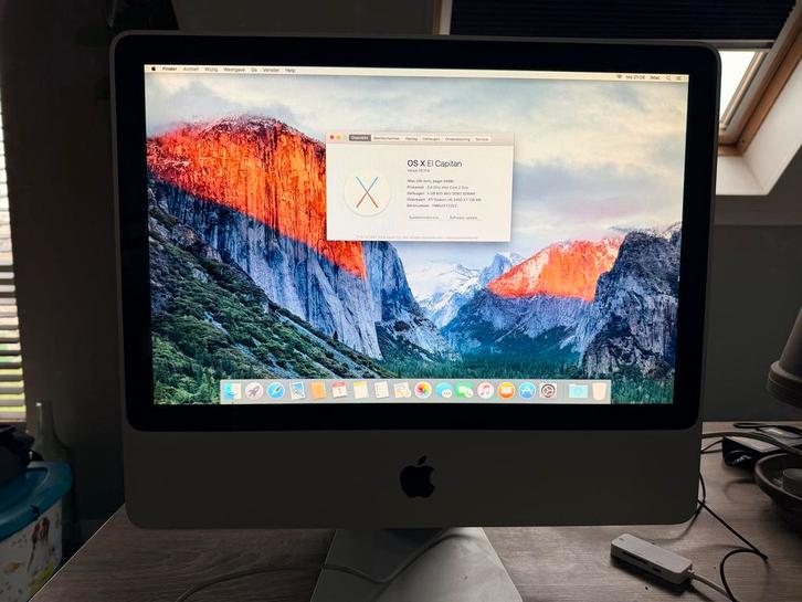 Apple iMac 20-inch (begin 2008) - El Capitan, Computers en Software, Apple Desktops, Gebruikt, iMac, HDD, 2 tot 3 Ghz, 4 GB, Ophalen