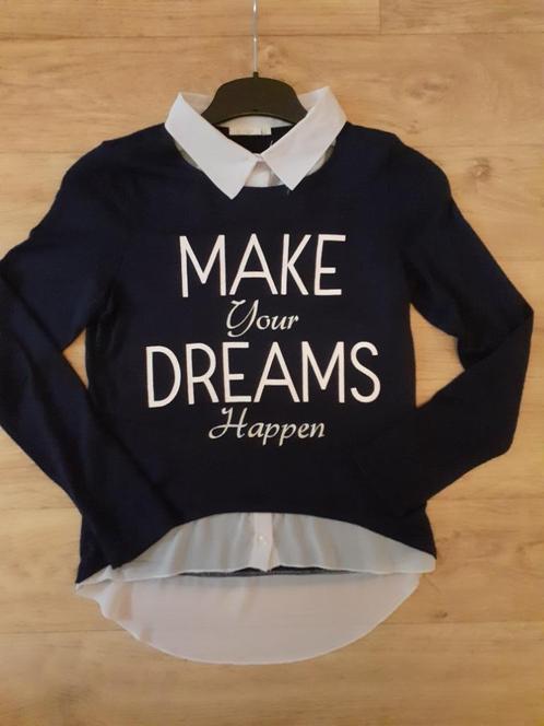 D--ZINE trui met blouse effect., Kinderen en Baby's, Kinderkleding | Maat 152, Zo goed als nieuw, Meisje, Trui of Vest, Ophalen