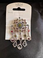 Prachtige elegante broche met gekleurde steentjes, Ophalen of Verzenden, Nieuw