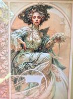 Unieke Alphonse Mucha Wereld Art Nouveau dag Print Poster #8, Antiek en Kunst, Kunst | Litho's en Zeefdrukken, Verzenden