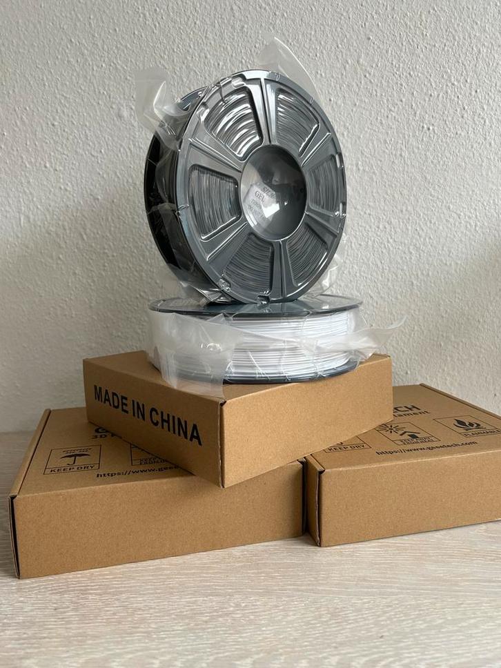 PLA matte Zwart Wit filament 1kg, 3d filament 1,75mm, Computers en Software, 3D-printerbenodigheden, Nieuw, Ophalen of Verzenden