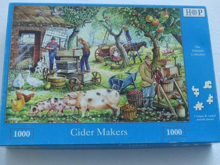 puzzel 1000 stukjes Cider Makers, appelsapmakers, Hobby en Vrije tijd, Denksport en Puzzels, Gebruikt, Legpuzzel, 500 t/m 1500 stukjes