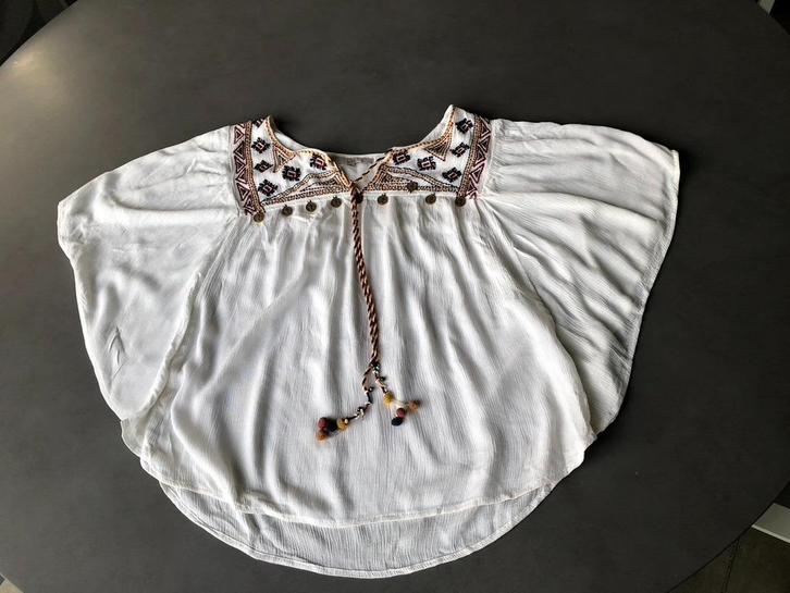 Wit Clockhouse blousje, maat 36 = 40/42, Kleding | Dames, Blouses en Tunieken, Zo goed als nieuw, Maat 38/40 (M), Wit, Verzenden