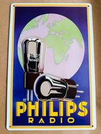 Retro PHILIPS Radio Reclame Metalen wandbord plaat ., Verzamelen, Ophalen of Verzenden, Nieuw, Reclamebord