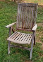 Teakhouten tuinstoelen, Ophalen, 4 zitplaatsen, Gebruikt, Teakhout