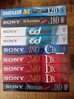 VHS Videobanden - Maxell, Sony - 9 stuks, Alle leeftijden, Ophalen of Verzenden, Nieuw in verpakking, Overige genres