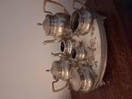Antiek tinnen thee en koffie servies, Antiek en Kunst, Ophalen of Verzenden