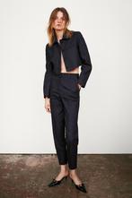 Zara L denim pak - korte blazer - maat L - zgan, Kleding | Dames, Jasjes, Kostuums en Pakken, Ophalen of Verzenden, Zo goed als nieuw