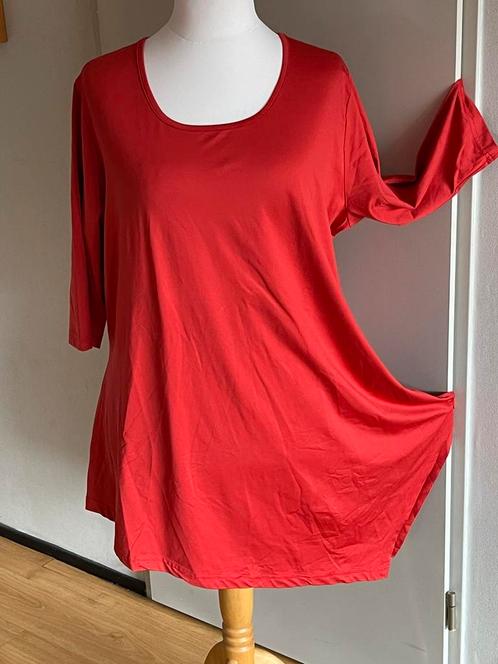 Peet: Asymmetrisch Bagoes A-lijn tuniek mt 3 tot mt 50/52, Kleding | Dames, Grote Maten, Zo goed als nieuw, Blouse of Tuniek, Rood