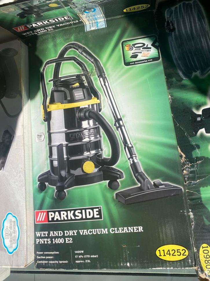 Parkside PNTS 1400 E2 Nat- en Droogzuiger, Witgoed en Apparatuur, Stofzuigers, Nieuw, Stofzuiger, 1200 tot 1600 watt, Reservoir