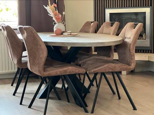 Moderne Eetkamerset – Tafel 230x110 + 6 Stoelen optie excl., Huis en Inrichting, Tafels | Eettafels, Zo goed als nieuw, 200 cm of meer