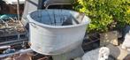 Zinken Plantenbak / Waterbak, Tuin, Gebruikt, Minder dan 60 cm, Rond