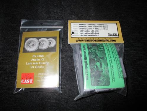 H-109,RESICAST 1-35,NO,352466,AUSTIN K2 DUNLOP SAGGED WHEELS, Hobby en Vrije tijd, Modelbouw | Auto's en Voertuigen, Nieuw, Verzenden