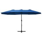 Parasol met aluminium paal 460x270 cm blauw gratis bezorgd, Tuin en Terras, Parasols, Nieuw, Kantelbaar, Zweefparasol, Ophalen of Verzenden