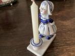 Boerinnetje delfts blauw kandelaar // hoog 12x9x5 cm, Ophalen of Verzenden