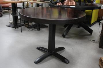 Ronde eettafel tafel metaal & hout Ø100 cm. beschikbaar voor biedingen