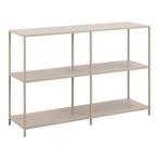 fonQ Latte Sidetable - Mat beige, Ophalen, 100 tot 150 cm, Zo goed als nieuw, Metaal