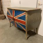 Union Jack Dressoir / commode - massief mahonie -TTM Wonen, Huis en Inrichting, Kasten | Dressoirs, Met deur(en), 100 tot 150 cm