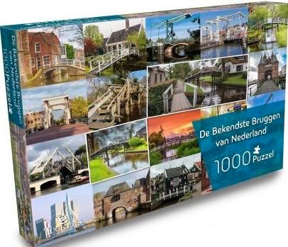 TFF - De Bekendste Bruggen van Nederland 1000 st .AANBIEDING, Hobby en Vrije tijd, Denksport en Puzzels, Zo goed als nieuw, Legpuzzel