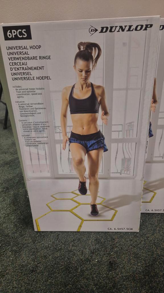 Dunlop Universal Hoop - 6 Stuks, Sport en Fitness, Fitnessmaterialen, Nieuw, Overige typen, Benen, Buik, Ophalen of Verzenden