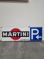 Emaille bord martini P vermouth, Reclamebord, Gebruikt, Ophalen of Verzenden