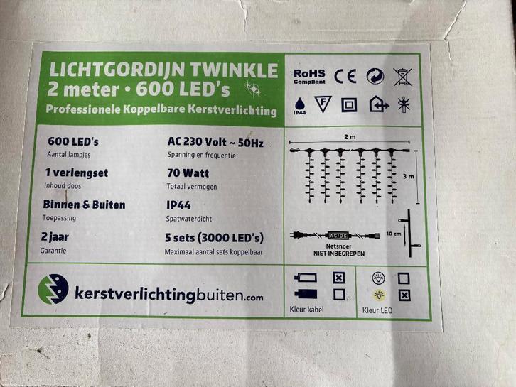 Professioneel lichtgordijn kerstverlichting buiten, Diversen, Kerst, Ophalen of Verzenden